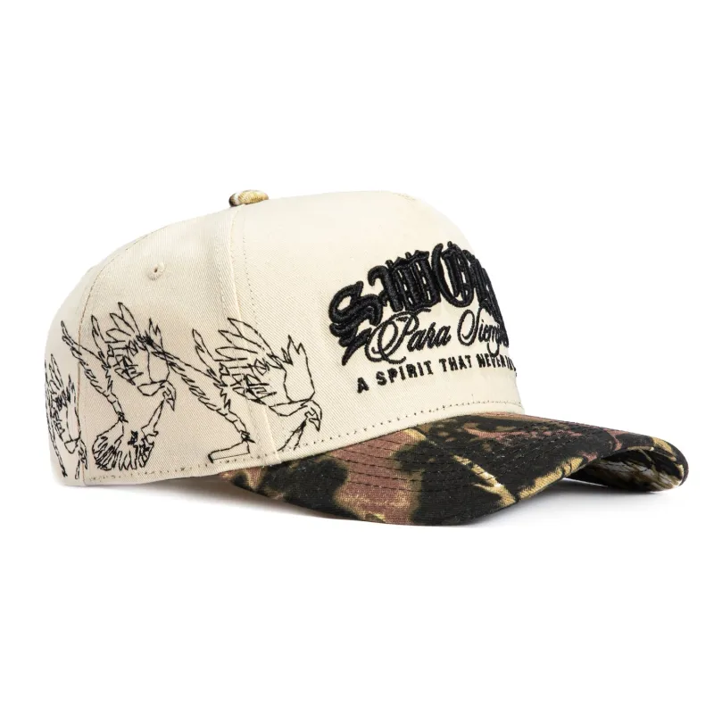 Sworn To Us Spirit Snapback Hat - Natural, Camo made by Hat Club