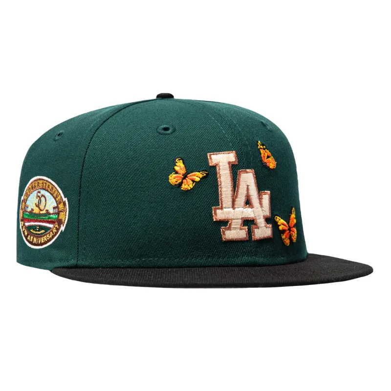New Era 59Fifty Los Angeles Dodgers 50th Anniversary Stadium Patch Monarch Hat - Green, Black made by New Era