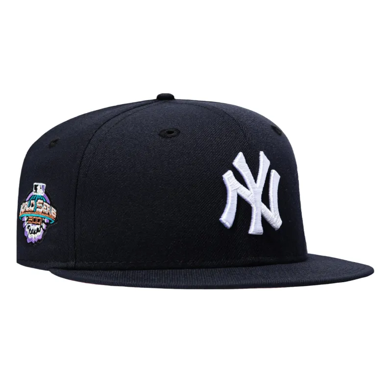 New Era 59Fifty New York Yankees 2001 World Series Patch AZ Pink UV Hat - Navy made by New Era