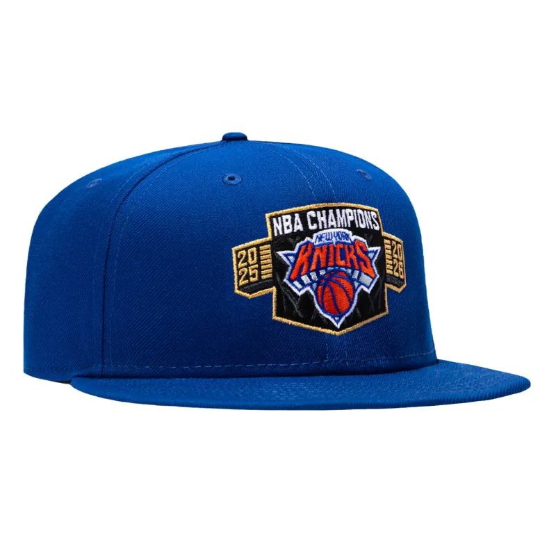 New Era 9Fifty New York Knicks 2026 NBA Champions Crest Snapback Hat - Royal made by New Era
