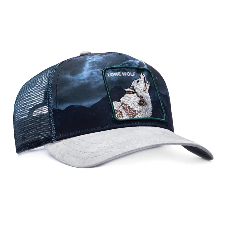 Goorin Bros Lone Wolf in the Element Adjustable Snapback Trucker Hat - Grey made by Goorin Bros