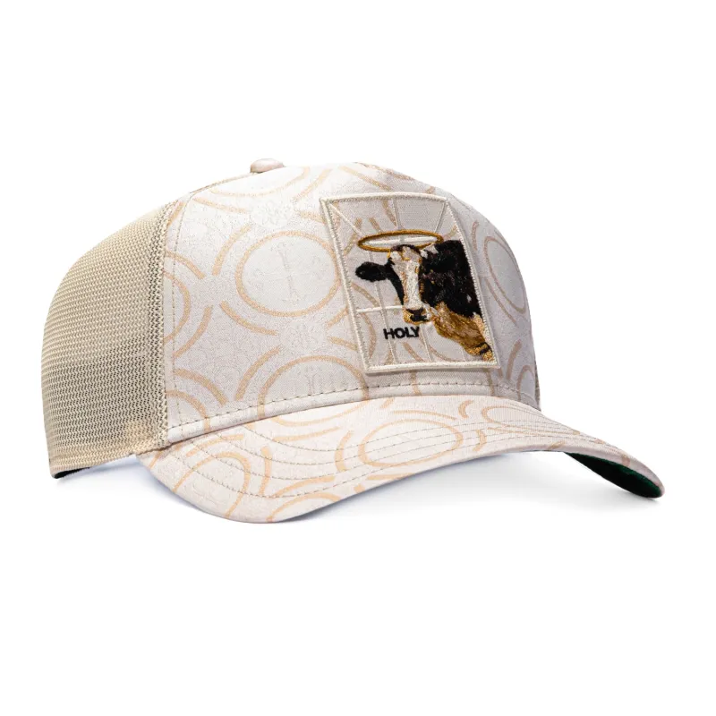 Goorin Bros Religious Holy Cow Adjustable Snapback Trucker Hat - White made by Goorin Bros