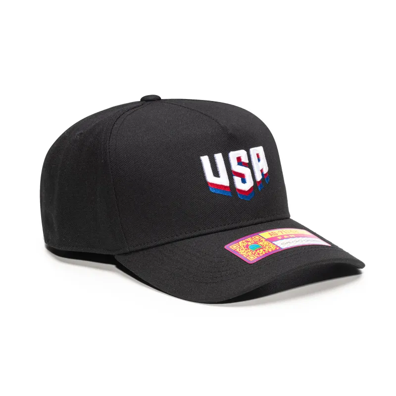FAN INK USA COLA BLK Fan Ink USA Soccer Cola Snapback -  Black made by Hat Club
