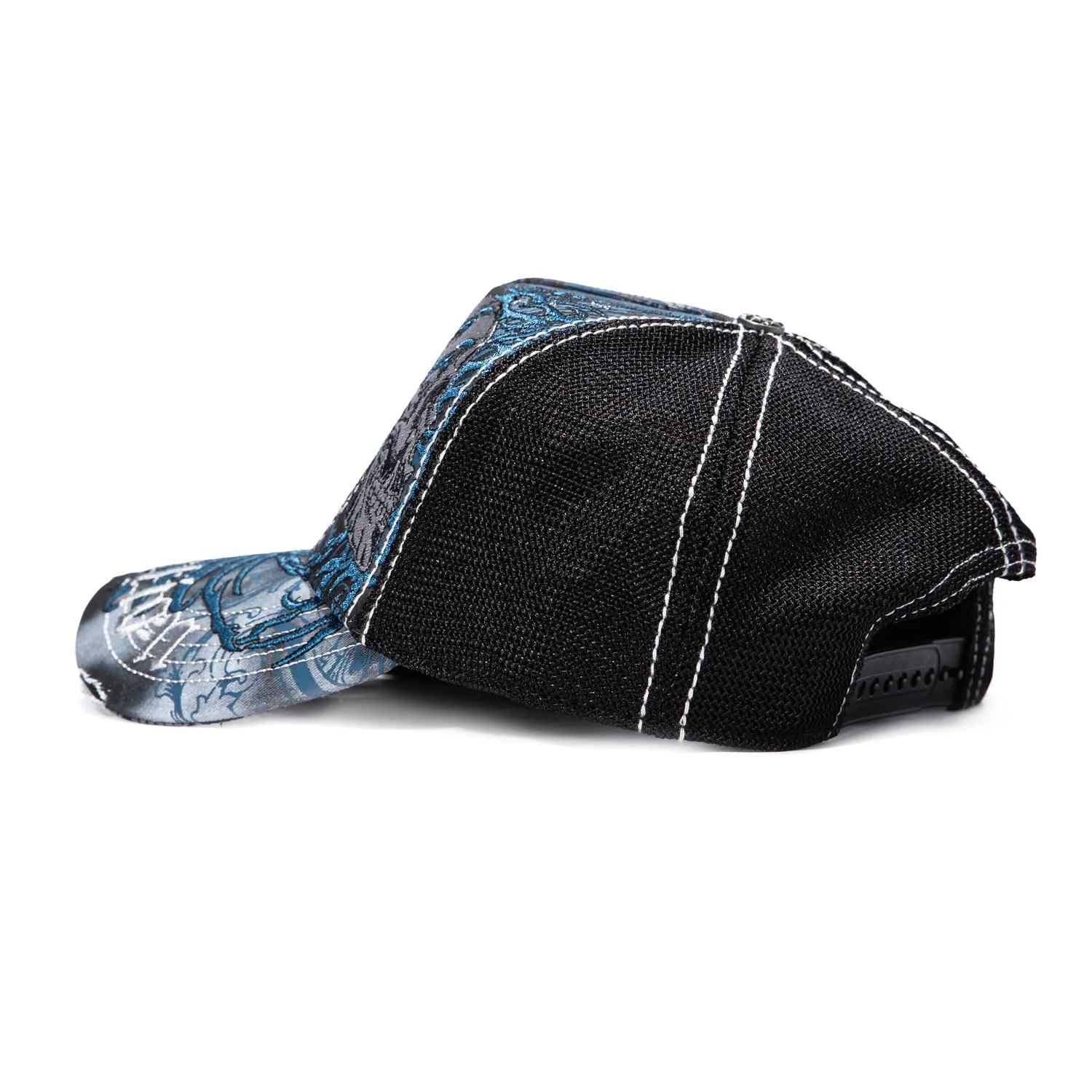 Affliction Charred Martyr Trucker Snapback Hat - Blue, Black sold by Hat Club product image thumbnail 2