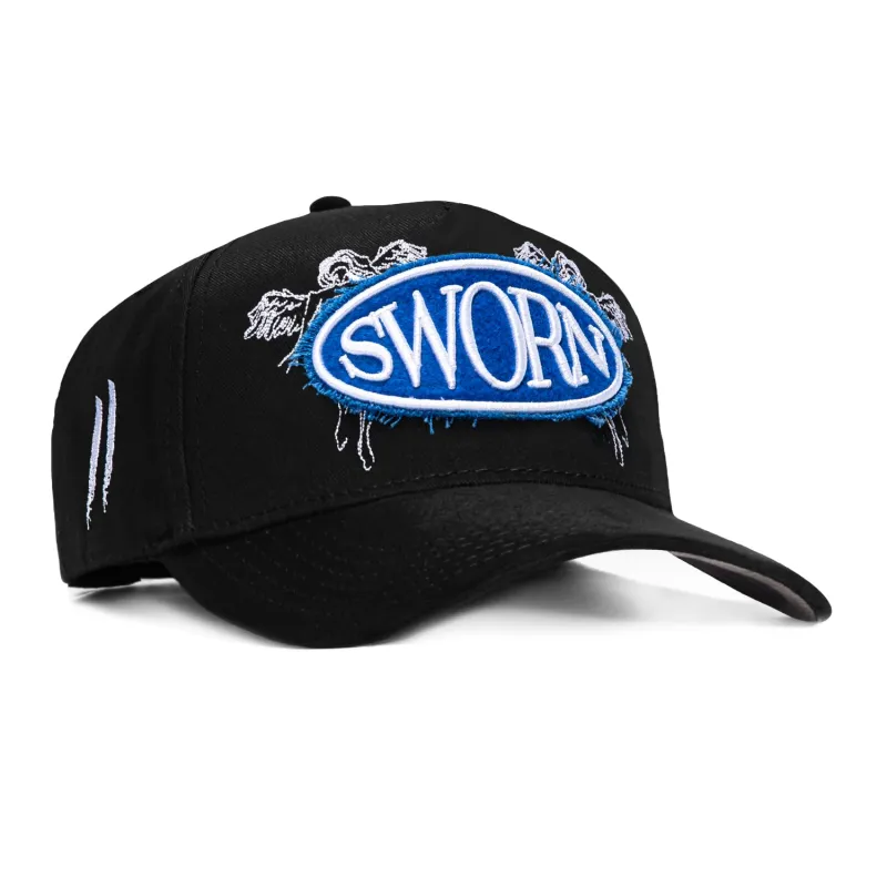 Sworn To Us Union Sworn Snapback Hat - Black made by Hat Club