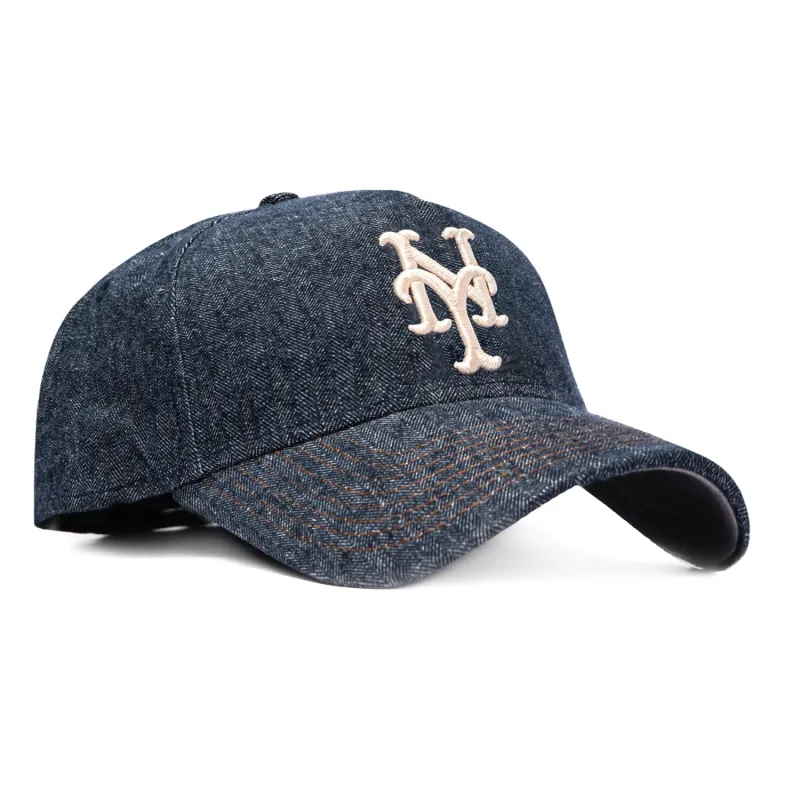 New Era 59Forty A-Frame New York Mets Hat - Navy Denim made by New Era
