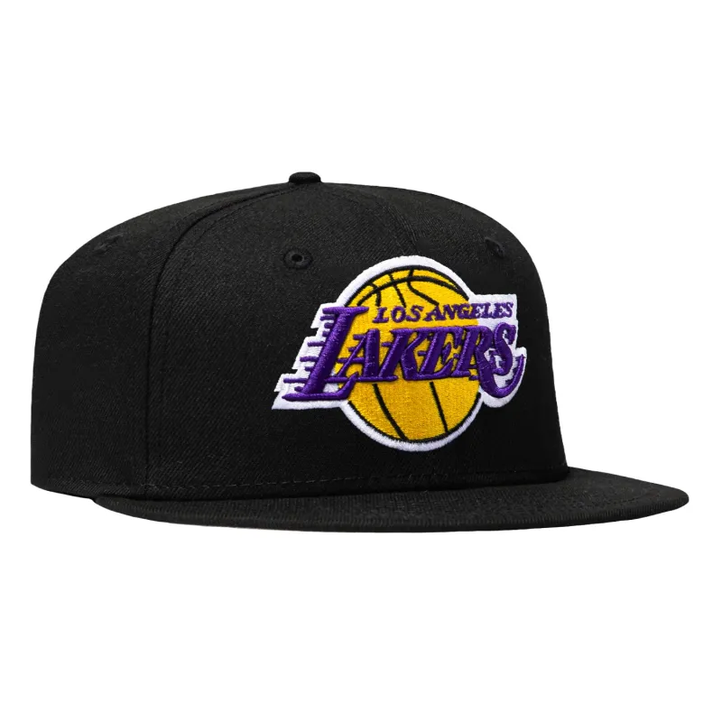 New Era 9Fifty Los Angeles Lakers Basic Snapback Hat - Black made by New Era