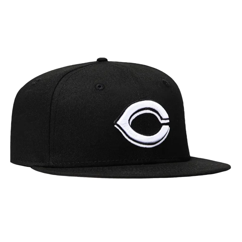 New Era 59Fifty Cincinnati Reds Hat - Black, White made by New Era