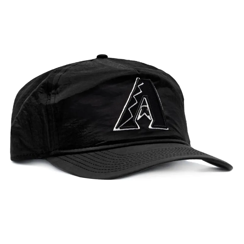 New Era 19Twenty Nylon Arizona Diamondbacks Pre-curved Snapback A Hat - Black, White made by New Era
