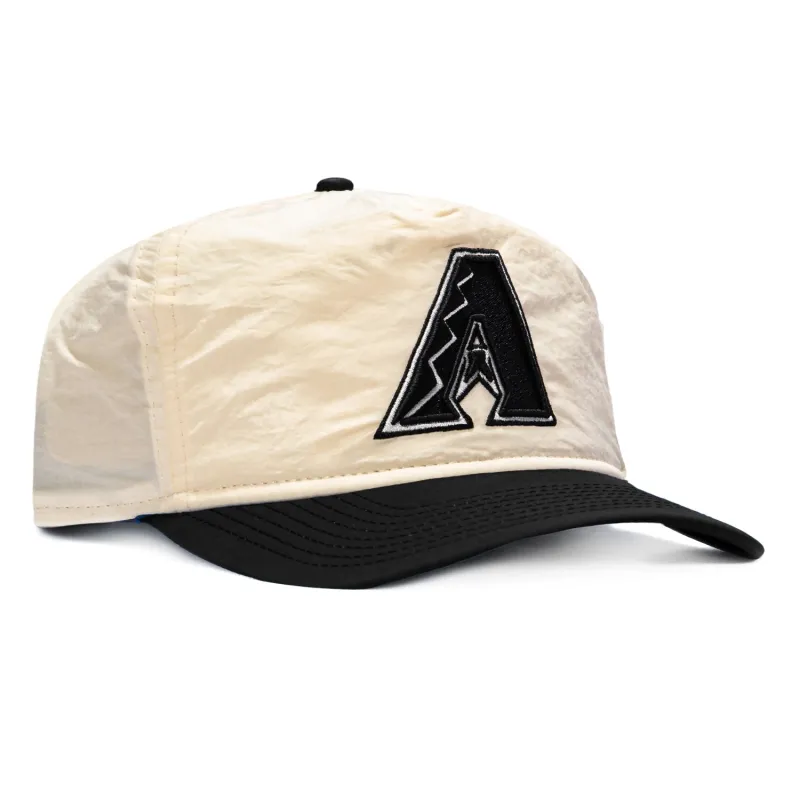 New Era 19Twenty Nylon Arizona Diamondbacks Pre-curved Snapback A Hat - Stone, Black made by New Era