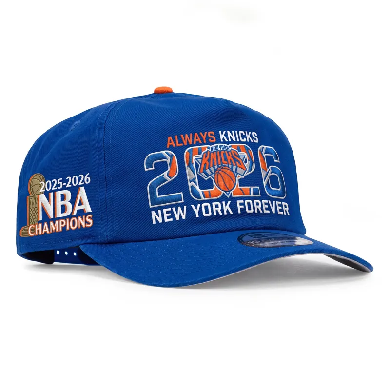 Pre-Order New Era 19Twenty New York Knicks 2026 NBA Champions Patch Always Knicks New York Forever Snapback Hat - Royal made by New Era