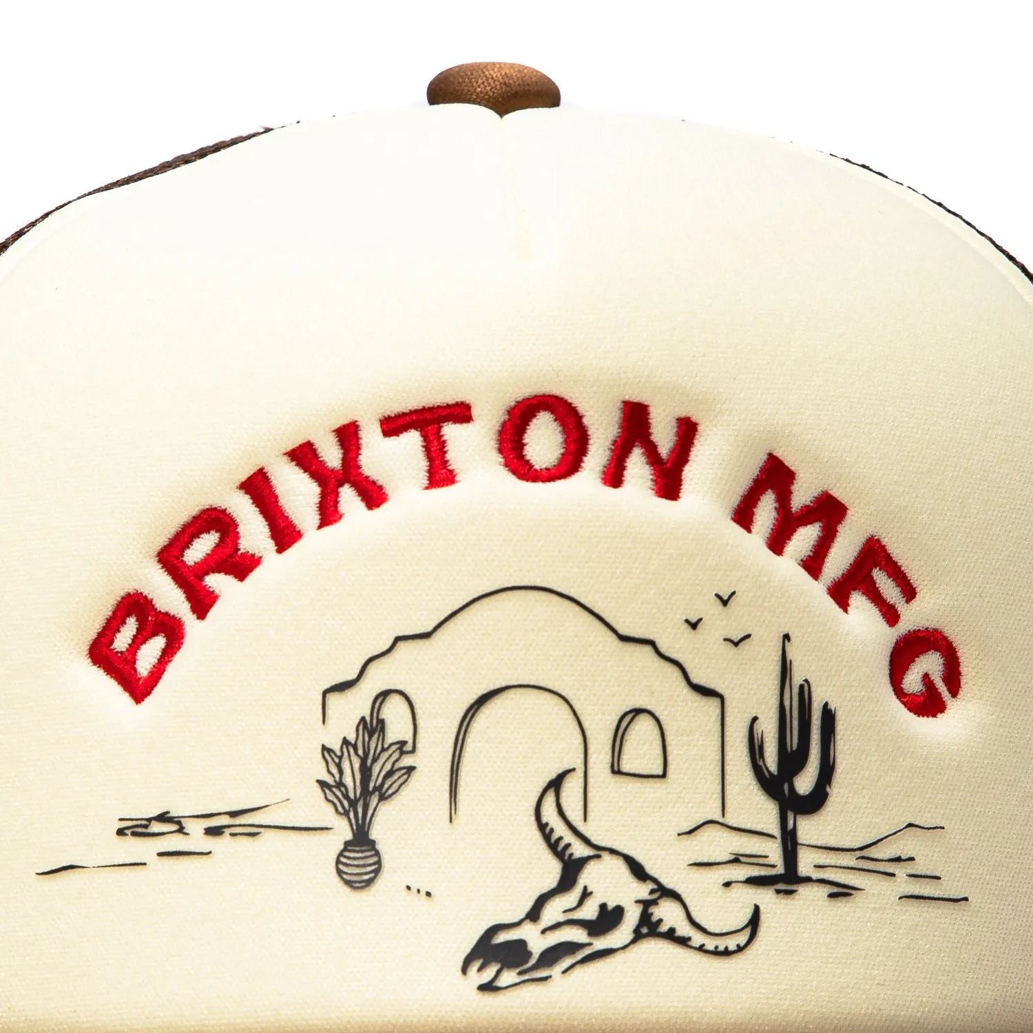Brixton Desert Leisure Mesh Snapback Trucker Hat - White, Brown sold by Hat Club product image thumbnail 3