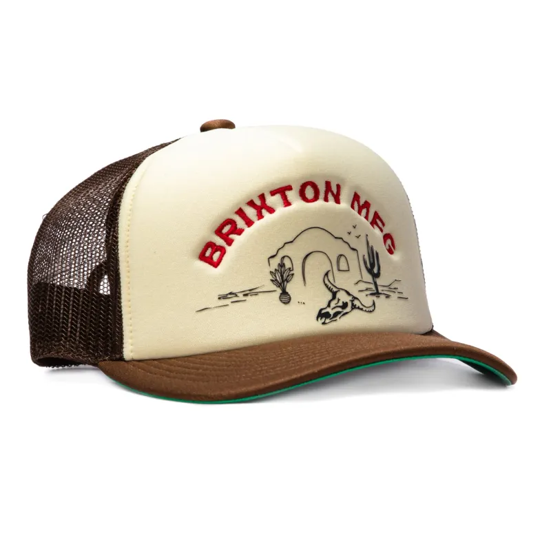 Brixton Desert Leisure Mesh Snapback Trucker Hat - White, Brown made by Brixton