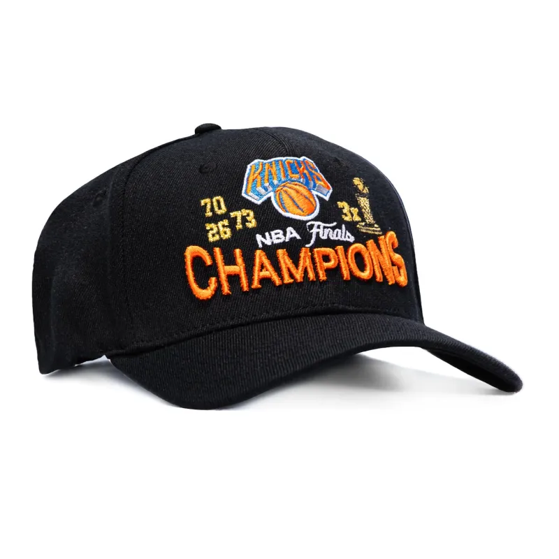 Mitchell & Ness New York Knicks 3x NBA Champions Snapback Hat - Black made by Mitchell & Ness