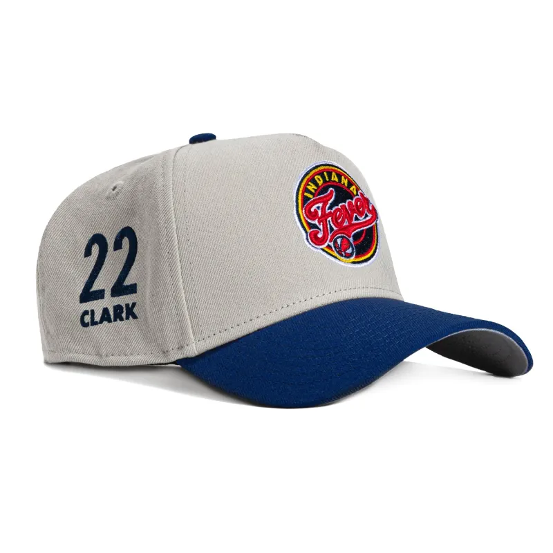 New Era 9Forty A-Frame Indiana Fever Caitlin Clark 22 Patch Snapback Hat - Stone, Royal made by New Era