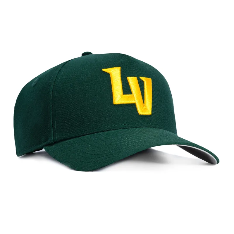 New Era 9Forty A-Frame Las Vegas Aviators LV Snapback Hat - Green, Gold made by New Era