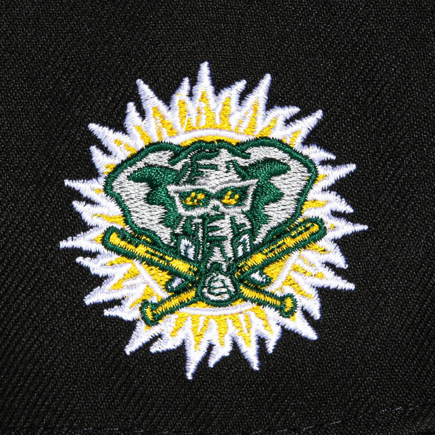 New Era 9Fifty A-Frame Oakland Athletics Logo Patch Script Snapback Hat - Black sold by Hat Club product image thumbnail 4