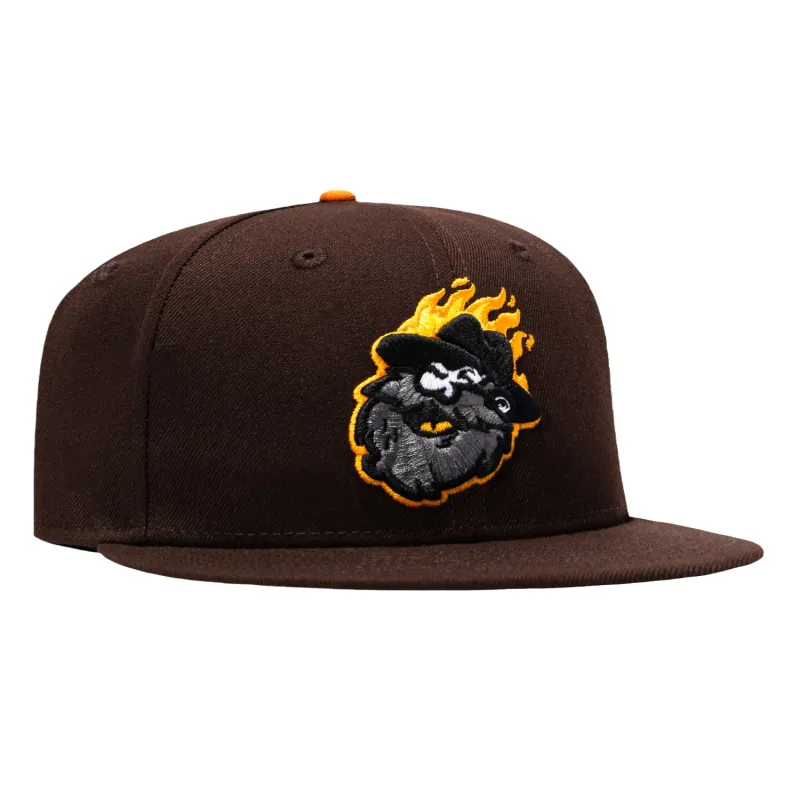 New Era 59Fifty Bowling Green Hot Rods Bootleggers Alternate Hat - Brown made by New Era