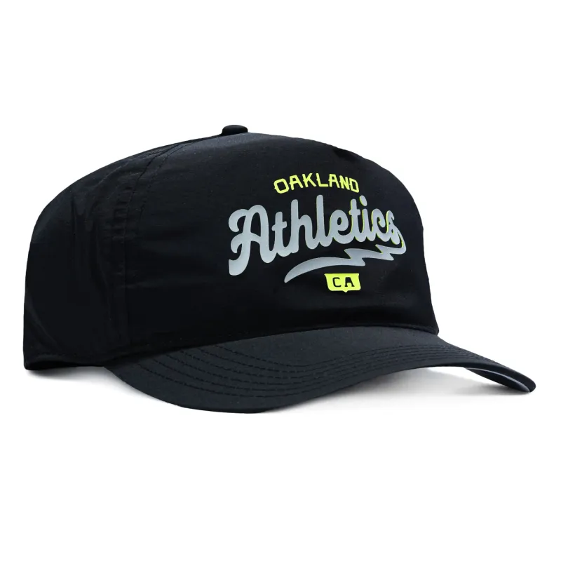 47 Brand Hitch Hi-Vis Oakland Athletics Snapback Hat - Black made by 47