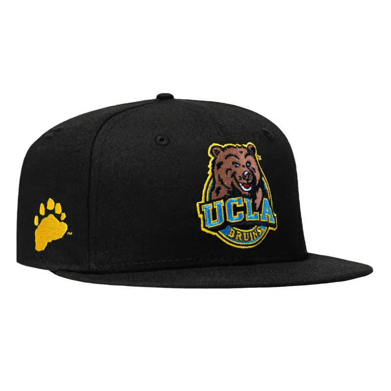 New Era 59Fifty UCLA Bruins Logo Patch 2004 Alternate Light Blue UV Hat - Black made by New Era