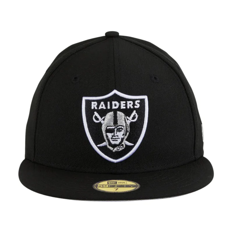 New Era 59Fifty Las Vegas Raiders Hat - Black, White made by New Era