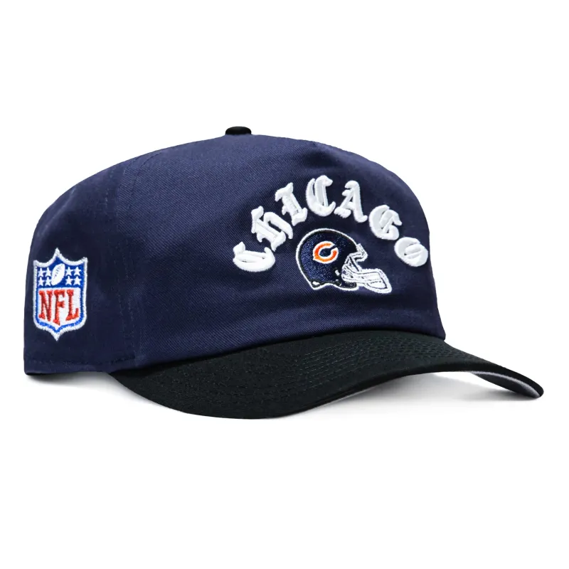 New Era 19Twenty Chicago Bears NFL Logo Patch Snapback Pre-Curved Hat - Navy, Black made by New Era