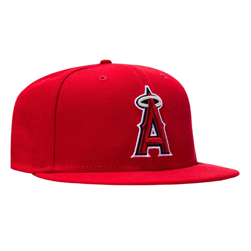 New Era 9Fifty Los Angeles Angels Basic Game Snapback Hat - Red made by New Era