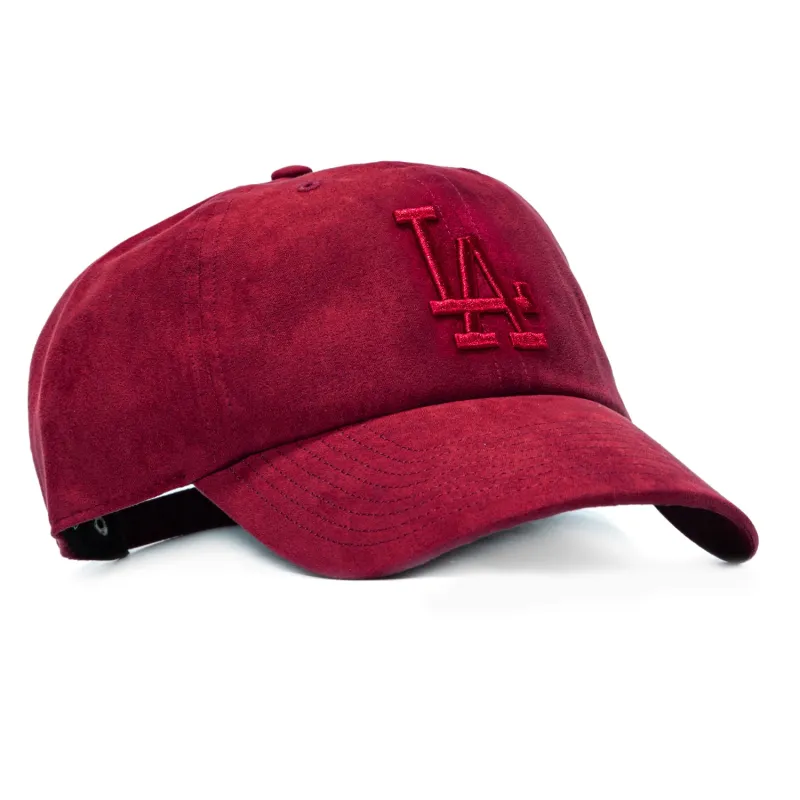 47 Brand Ballpark Suede Los Angeles Dodgers Cleanup Adjustable Hat - Suede Red made by 47
