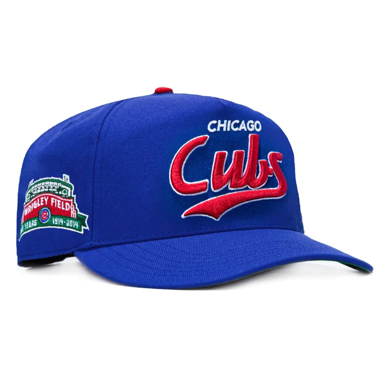 47 Brand Hitch Tailsweep Chicago Cubs Wrigley Field Patch Script Snapback Hat - Royal made by 47