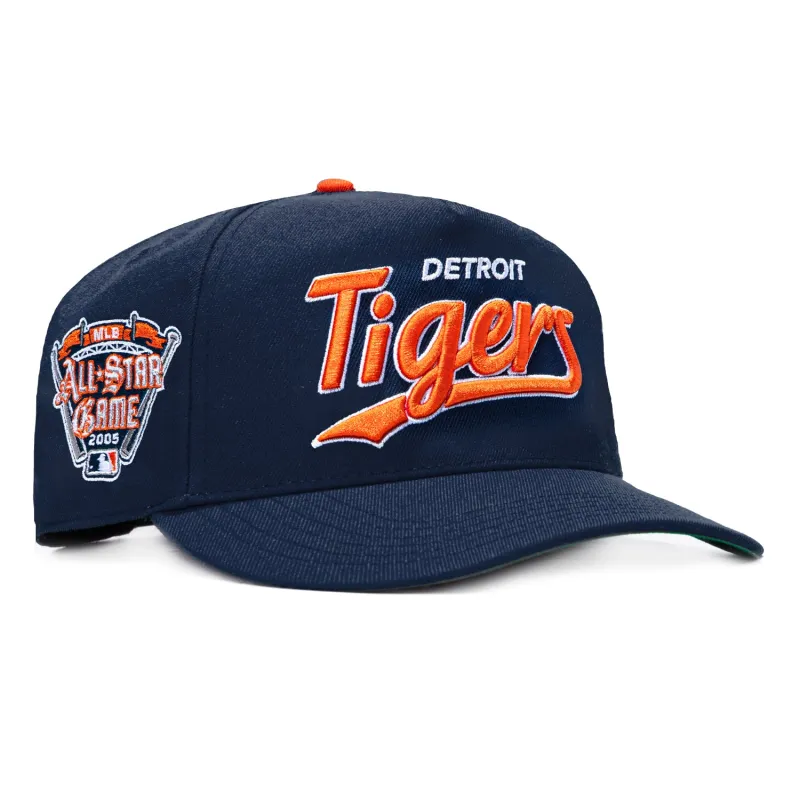 47 Brand Hitch Tailsweep Detroit Tigers 2005 All Star Game Patch Script Snapback Hat - Navy made by 47