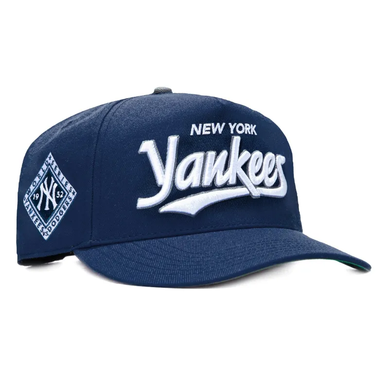 47 Brand Hitch Tailsweep New York Yankees 1952 World Series Patch Script Snapback Hat - Navy made by 47