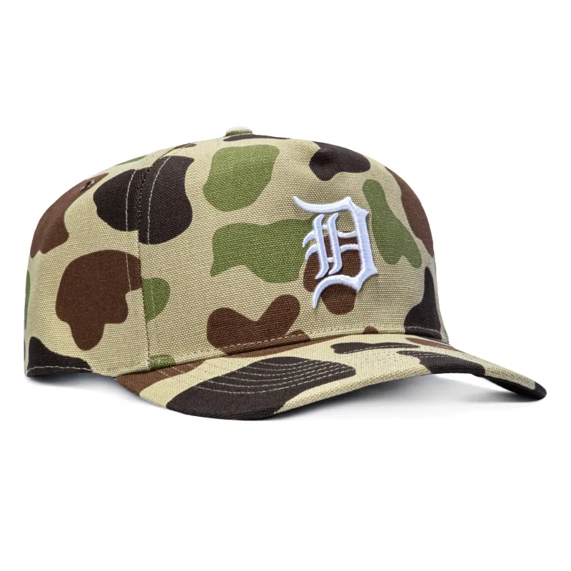 47 Brand x Carhartt Detroit Tigers Hitch Adjustable Snapback Hat - Camo made by 47