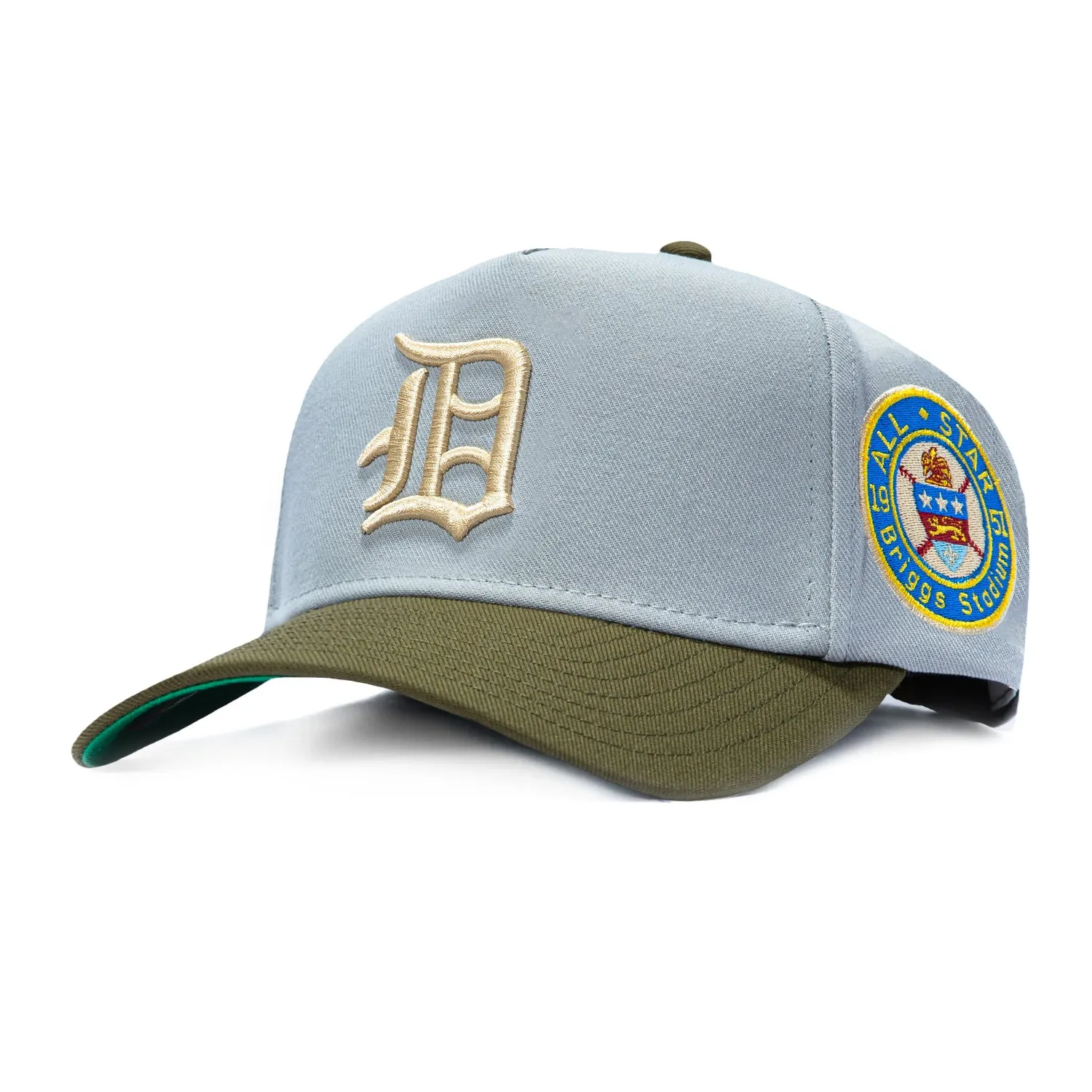 Mitchell & Ness Pro Pinch Detroit Tigers 1951 All Star Game Patch Snapback Hat - Grey, Olive sold by Hat Club