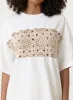 Cream Crochet Panel T-Shirt- Soleil sold by 4th and Reckless