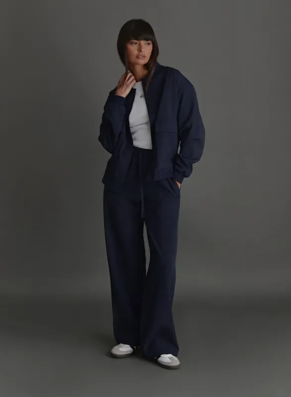 Navy Tailored Straight Leg Trousers – Teya   sold by 4th and Reckless