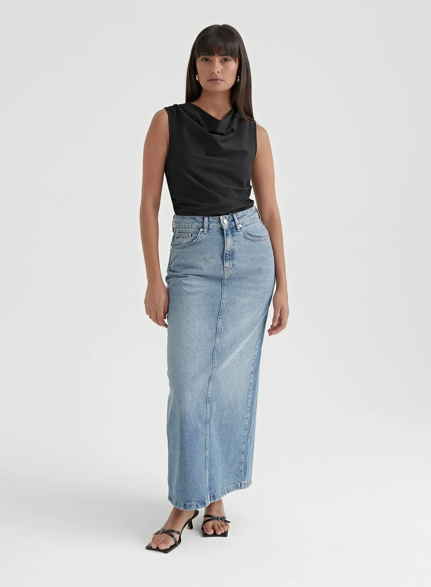 Black Cowl Neck Top - Lexi sold by 4th and Reckless product image thumbnail 2