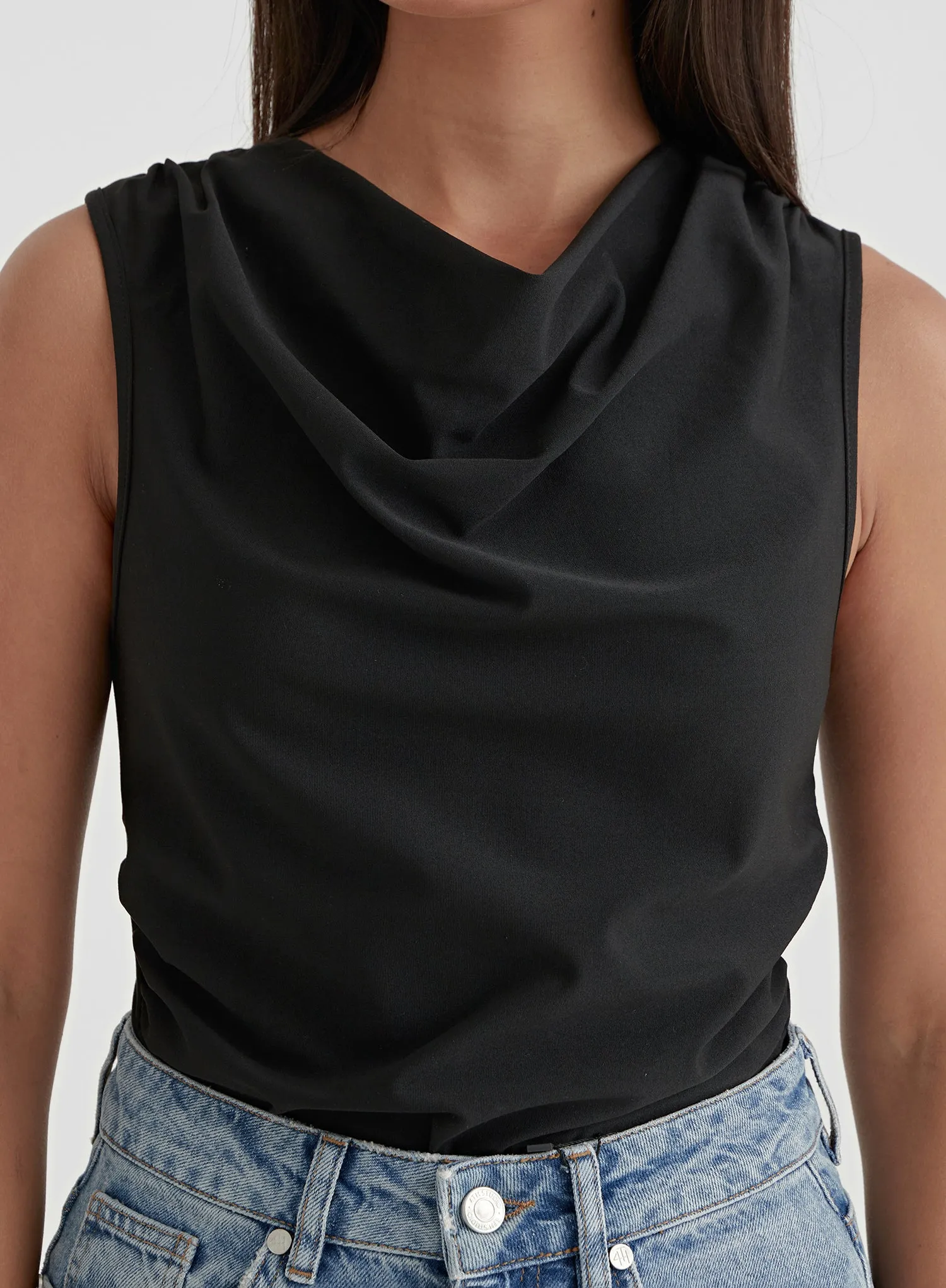 Black Cowl Neck Top - Lexi sold by 4th and Reckless product image thumbnail 3