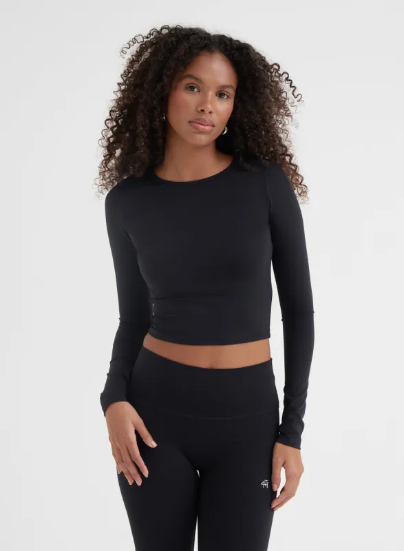 Black Fourth Long Sleeve Top - Lara sold by 4th and Reckless