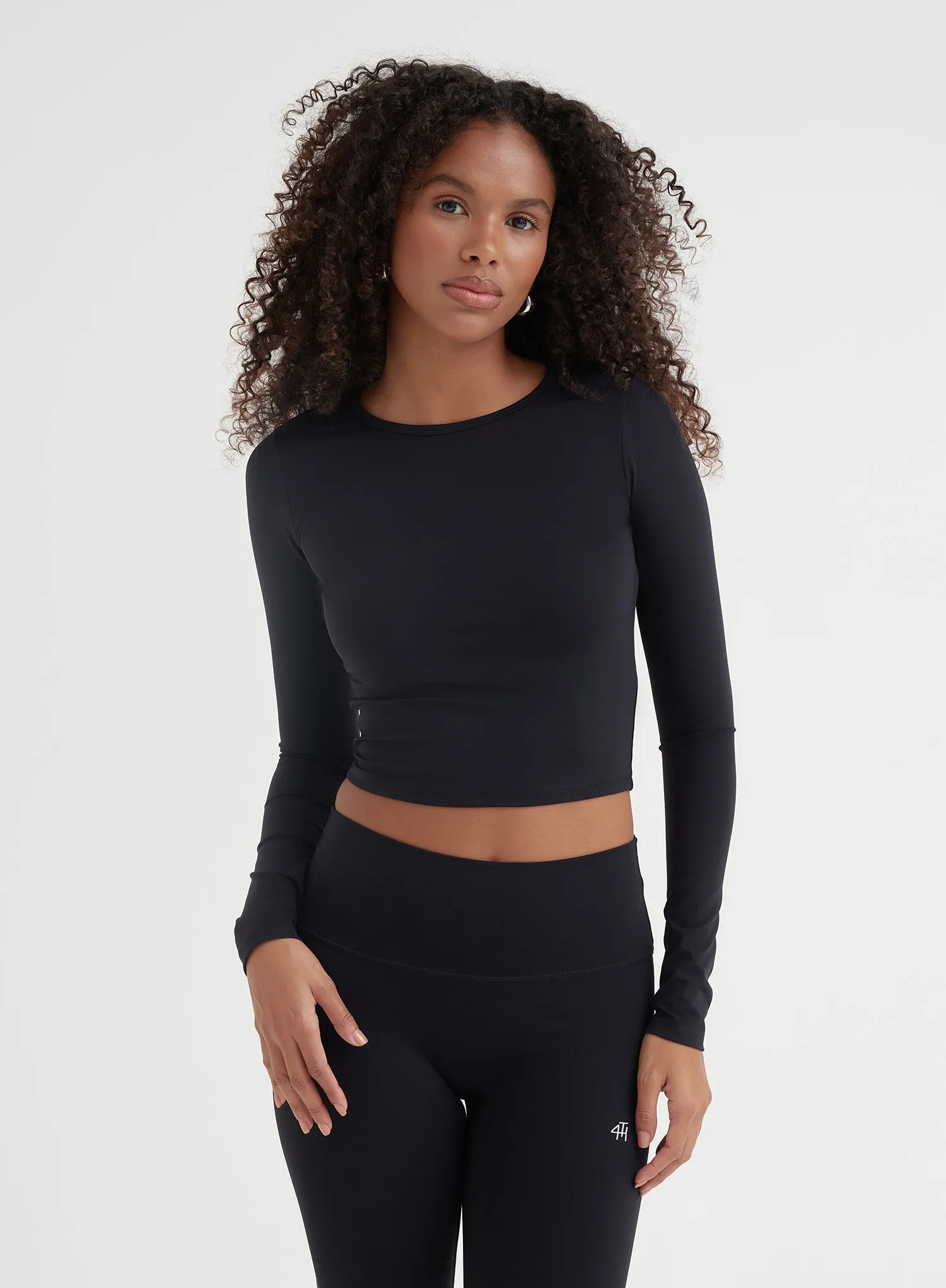 Black Fourth Long Sleeve Top - Lara sold by 4th and Reckless