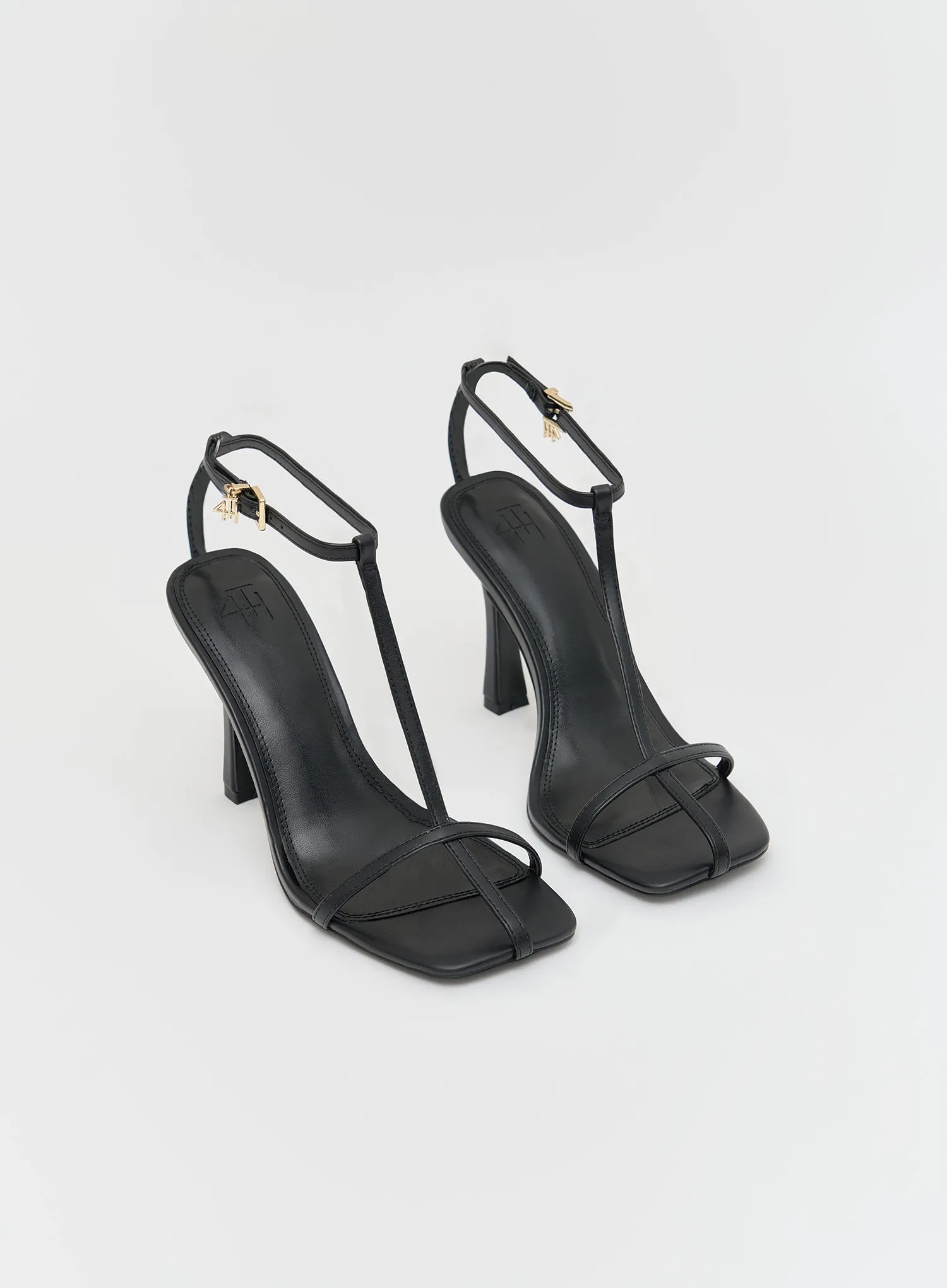 Black PU Strappy Heel- Jenner sold by 4th and Reckless