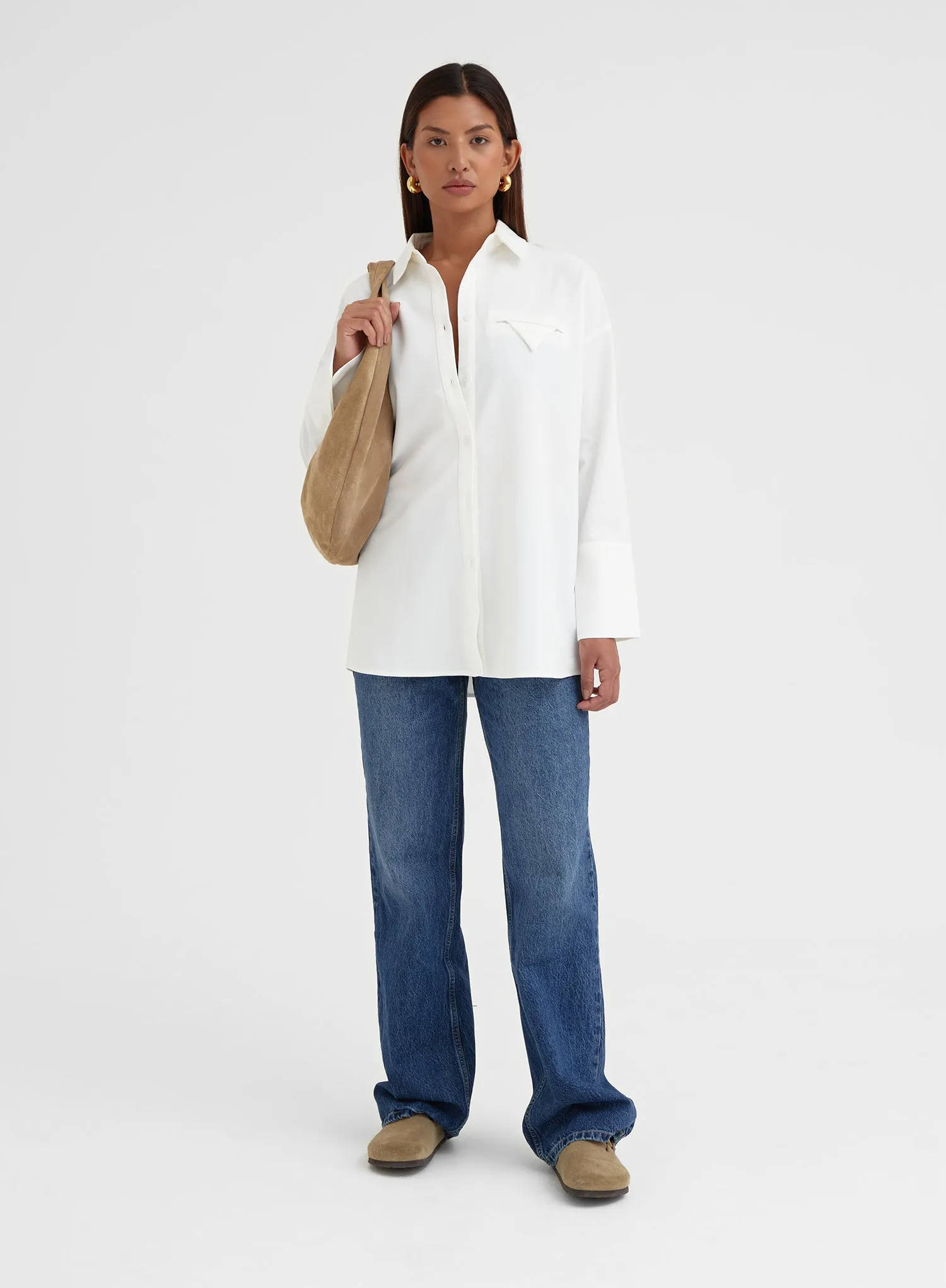 White Large Cuff Classic Shirt - Bruni sold by 4th and Reckless product image thumbnail 5