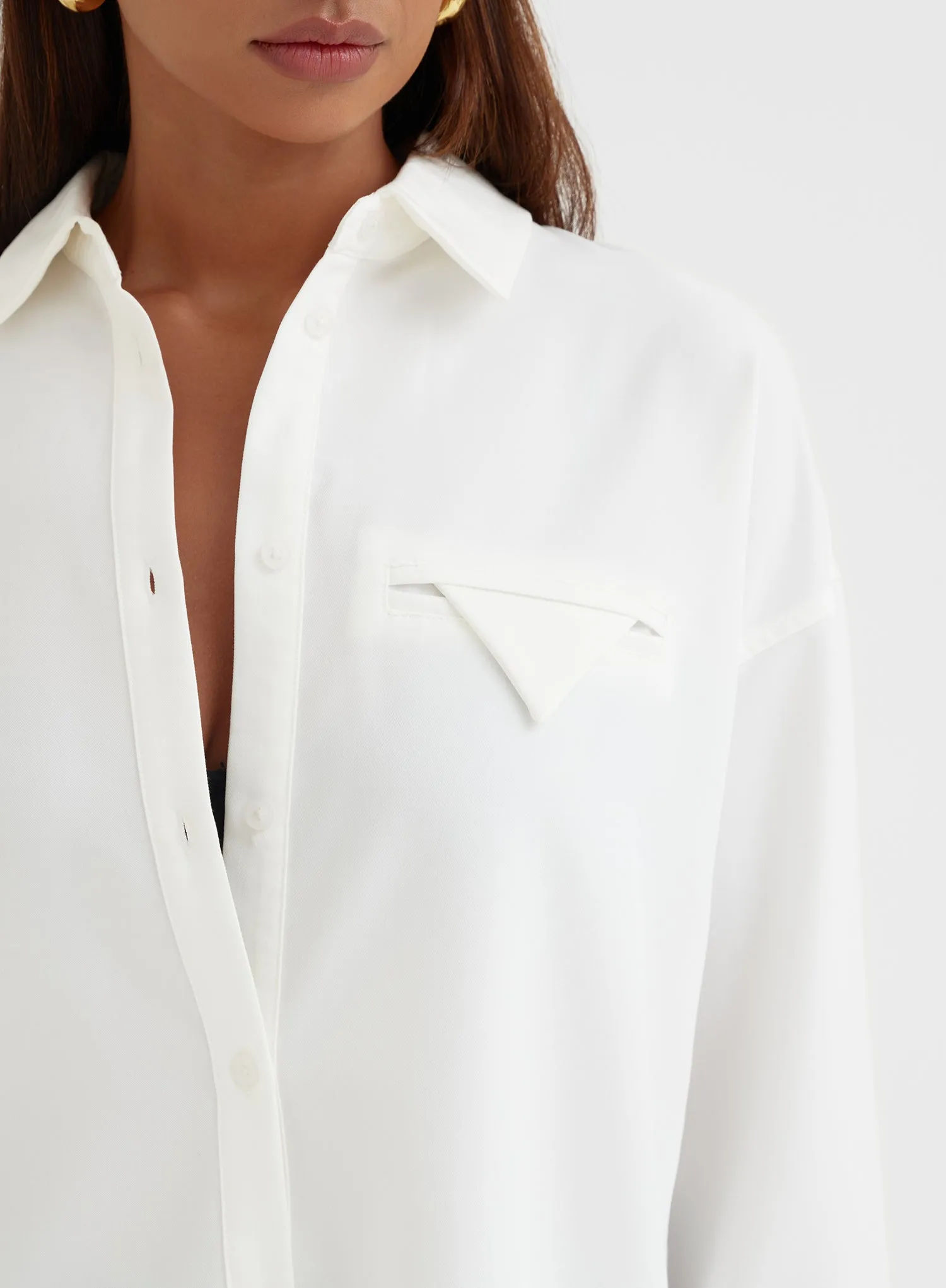 White Large Cuff Classic Shirt - Bruni sold by 4th and Reckless product image thumbnail 3