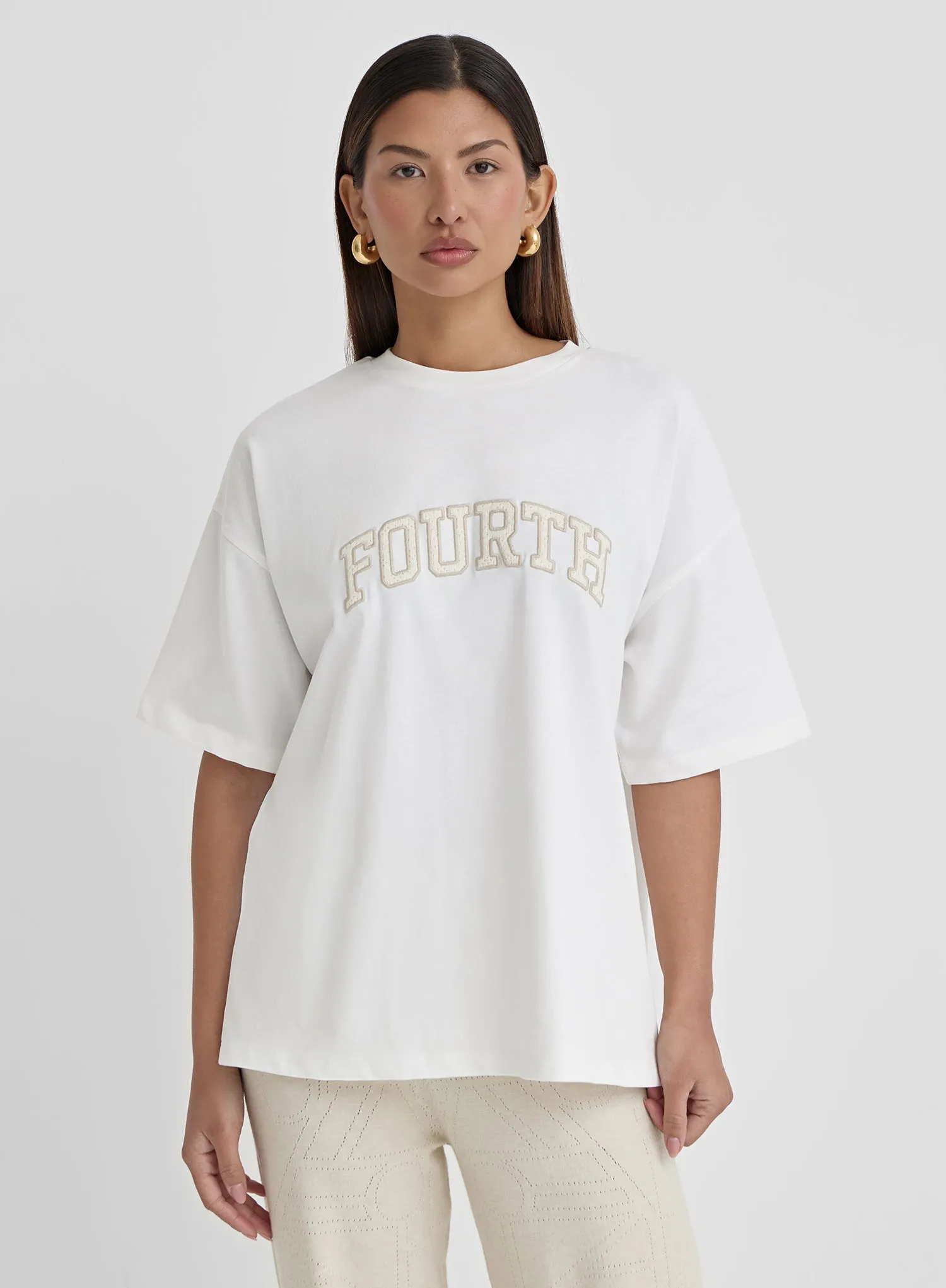 Tシャツ・カットソー PAROSH PRINTED PATCH T-SHIRT - Oyster-white | ZARA United States