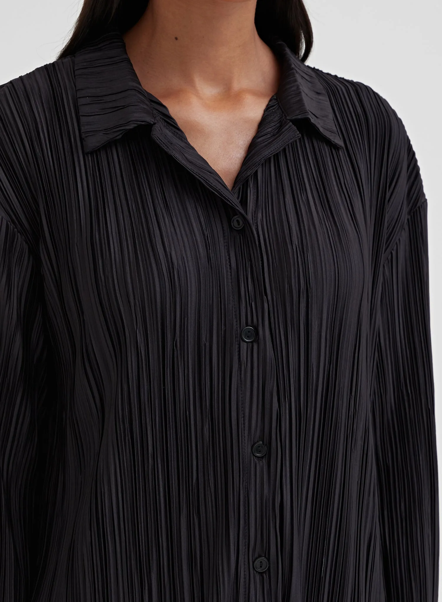 Black Plisse Shirt - Palais sold by 4th and Reckless product image thumbnail 3