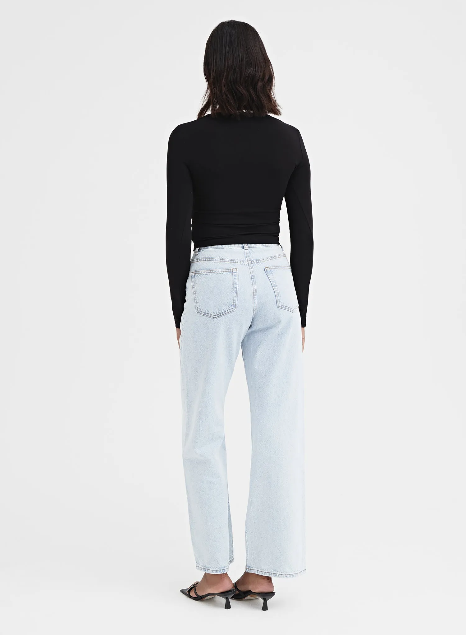 Black Ruched Cut Out Top - Char sold by 4th and Reckless product image thumbnail 4