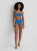Blue Crinkle Bandeau Bikini Top- Capri sold by 4th and Reckless