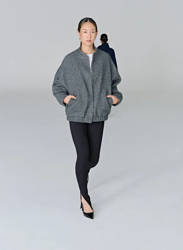 Grey Marl Oversized Bomber Jacket – Brielle sold by 4th and Reckless
