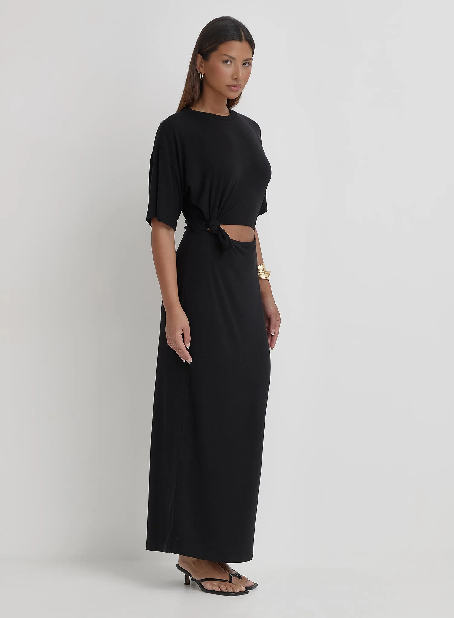 Black Cut Out Maxi Dress sold by 4th and Reckless product image thumbnail 5