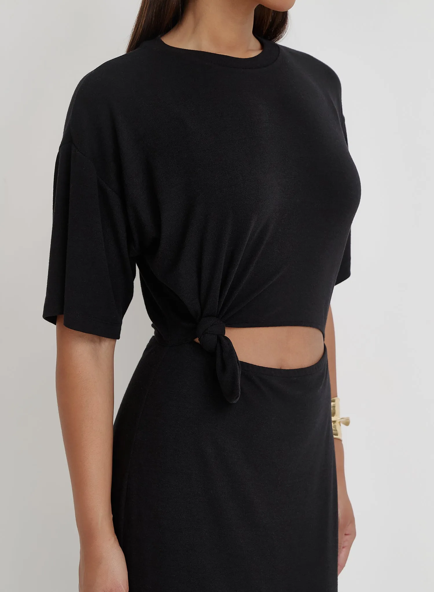 Black Cut Out Maxi Dress sold by 4th and Reckless product image thumbnail 2