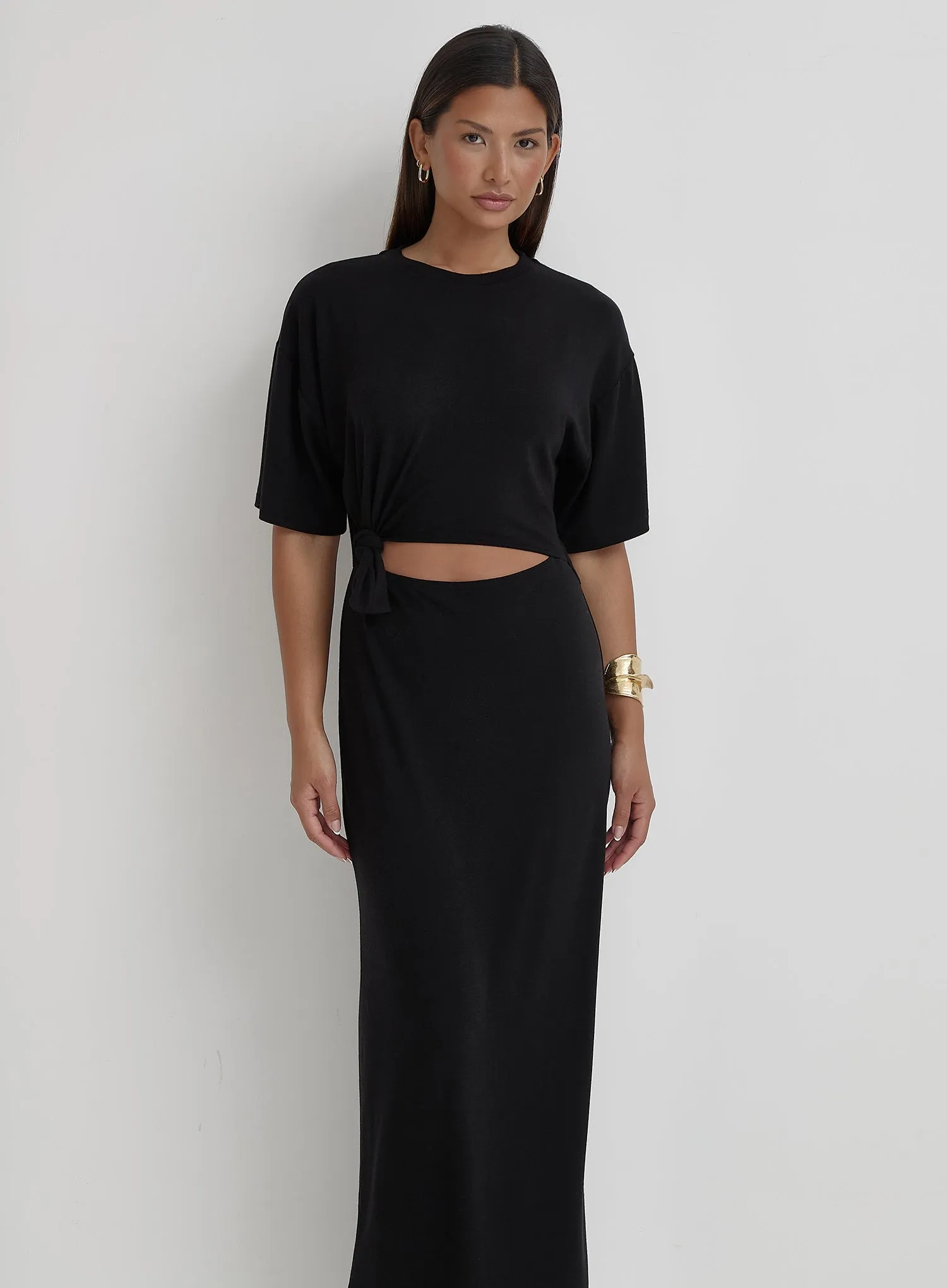 Black Cut Out Maxi Dress sold by 4th and Reckless product image thumbnail 4